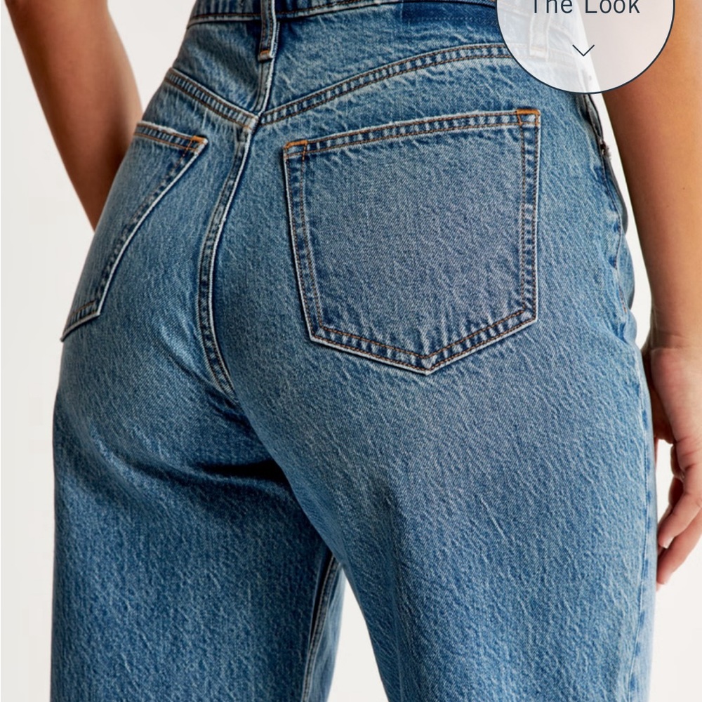 Abercrombie & Fitch Women’s The Loose High Rise Jeans size 28 Regular Curve Love